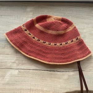 Handmade knit sun hat